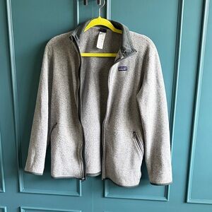 Patagonia Heather Gray Full-Zip Fleece Jacket, boys XL 14